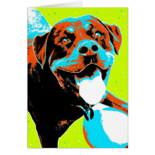 Portrait lumineux et d'amusement de rottweiler