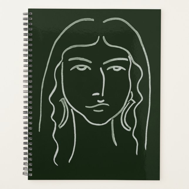 Portrait malachite avec cheveux longs (Devant)