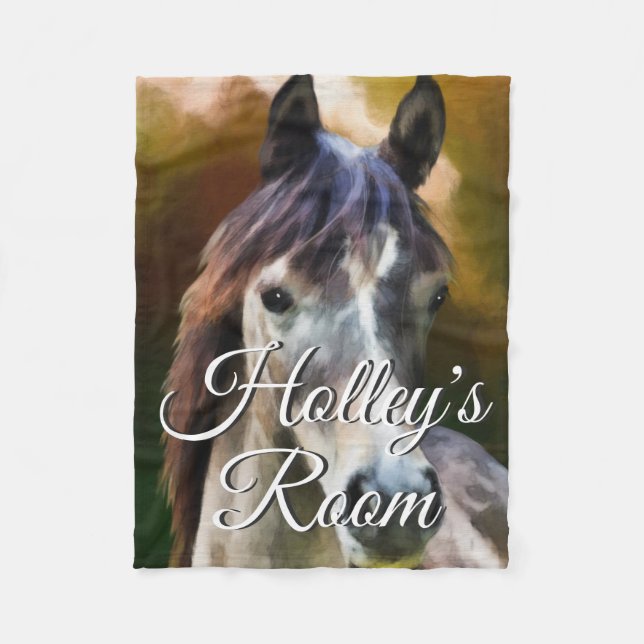 Portrait Malerei Personalisiert Fleecedecke (Vorderseite)