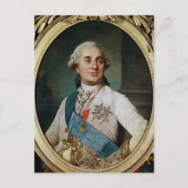 Portrait Medallion von Louis XVI 1775 Postkarte (Vorderseite)