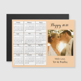 Portrait Mini 2021 Calendar für benutzerdefinierte Magneteinladung