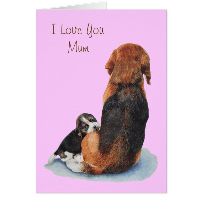 Portrait niedlicher Welpenhund Beagle kuppelnd Mum (Vorne)