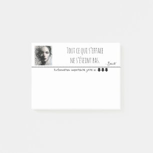 Portrait noir blanc pixel art post-it klebezettel