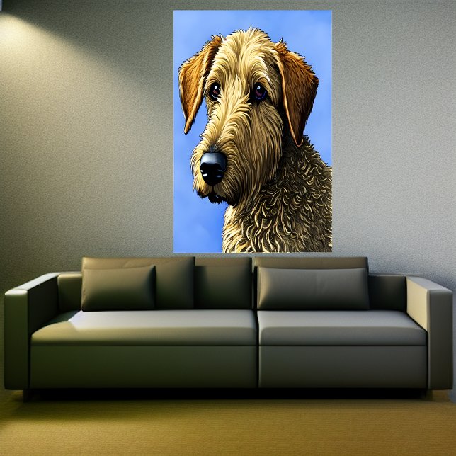 Portrait of a Airedale Terrier | AI Art Poster (Von Creator hochgeladen)
