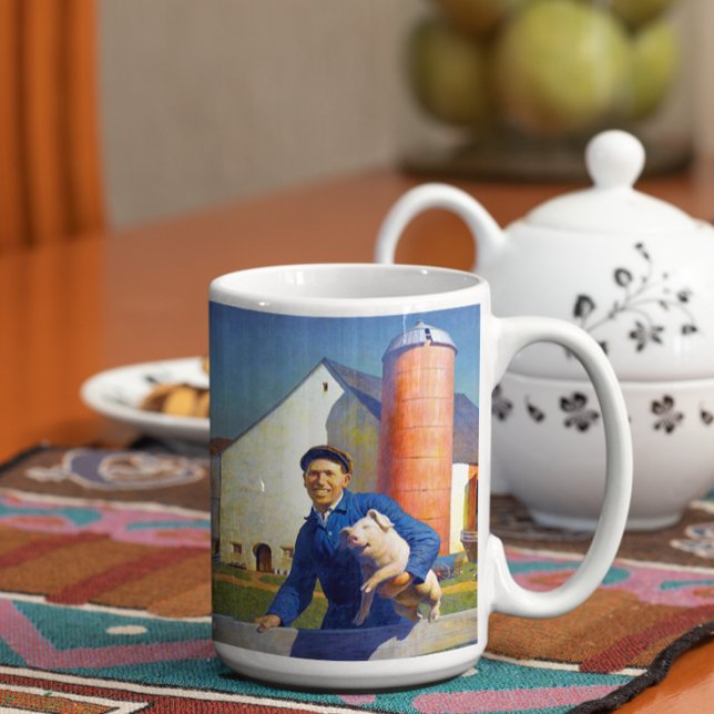 Portrait of A Bauer N C Wyeth Americana Art 15oz Kaffeetasse (Von Creator hochgeladen)