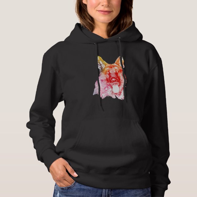 Portrait of a German Shepherd Dog Hoodie (Vorderseite)