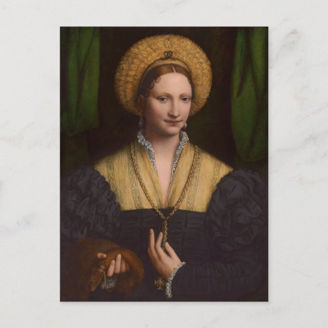 Portrait of a lady, 1520-1525 (Öl/Öl) Postkarte (Vorderseite)