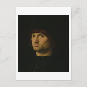 Portrait of a Man, oder The Condottiere, 1475 (Öl Postkarte
