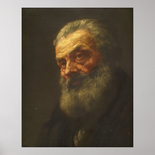 Portrait of a Old Man - Alphonse Legros Kunstmuseu Poster (Vorne)