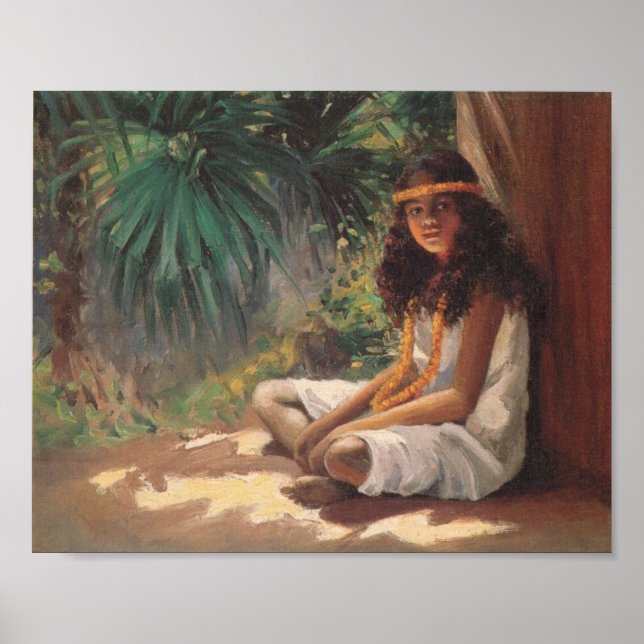 Portrait of a Polynesian Girl - Helen T. Dranga Poster (Vorne)