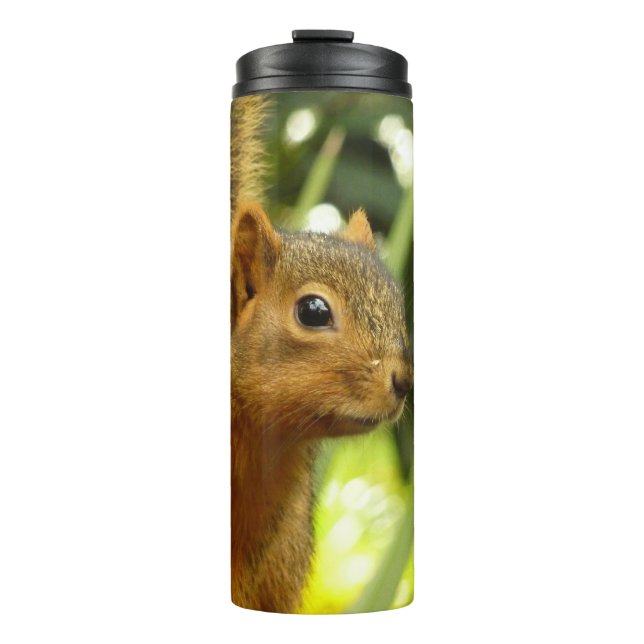 Portrait of a Squirrel Nature Animal Photography Thermosbecher (Vorderseite)