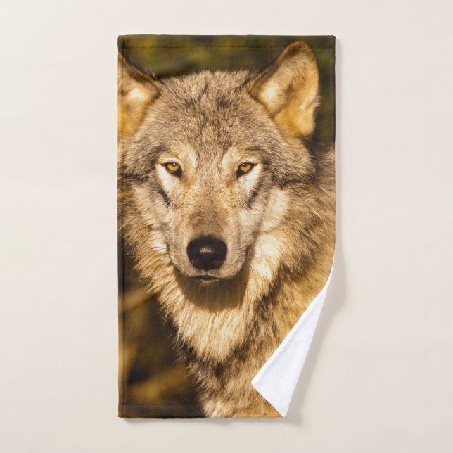 Portrait of a Wolf Bath Towel Set (Handtuch)