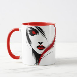 Portrait of a woman in peace. tasse