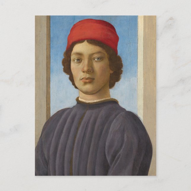 Portrait of a Youth, c.1485 (öl & tempera) Postkarte (Vorderseite)