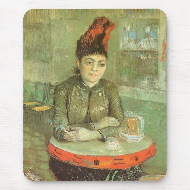 Portrait of Agostina Segatori by Vincent van Gogh Mousepad (Vorne)
