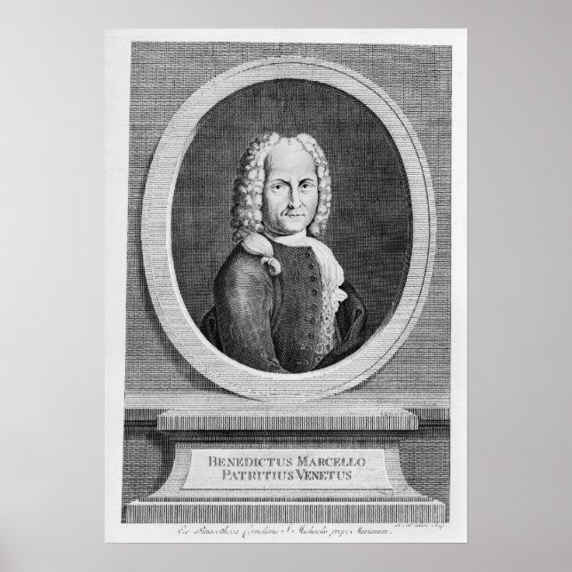 Portrait of Benedetto Marcello Poster (Vorne)