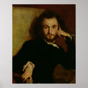 Portrait of Charles Baudelaire 1844 Poster