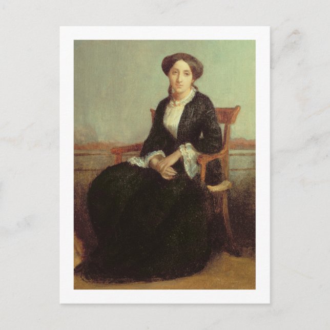 Portrait of Genevieve Celine, 1850 (Öl auf Leinwan Postkarte (Vorderseite)