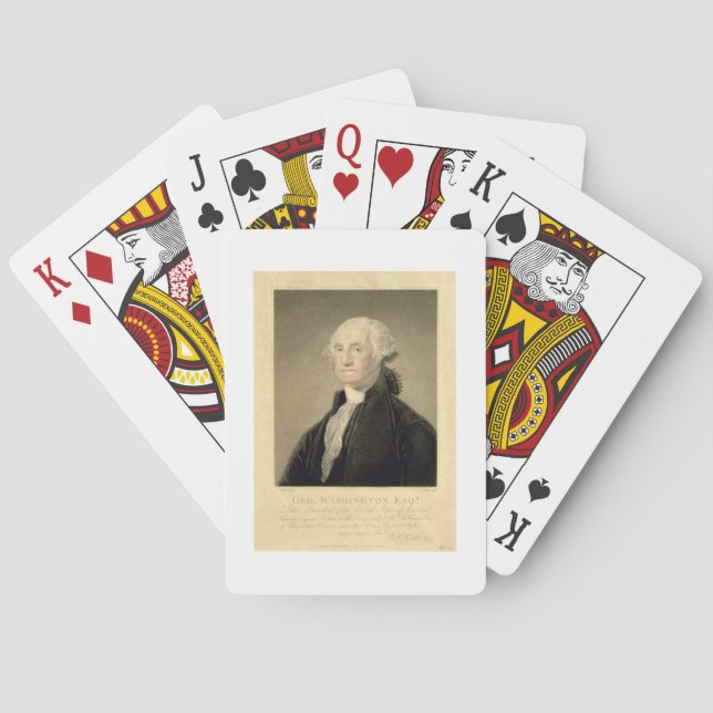 Portrait of George Washington, engraved by William Spielkarten (Rückseite)