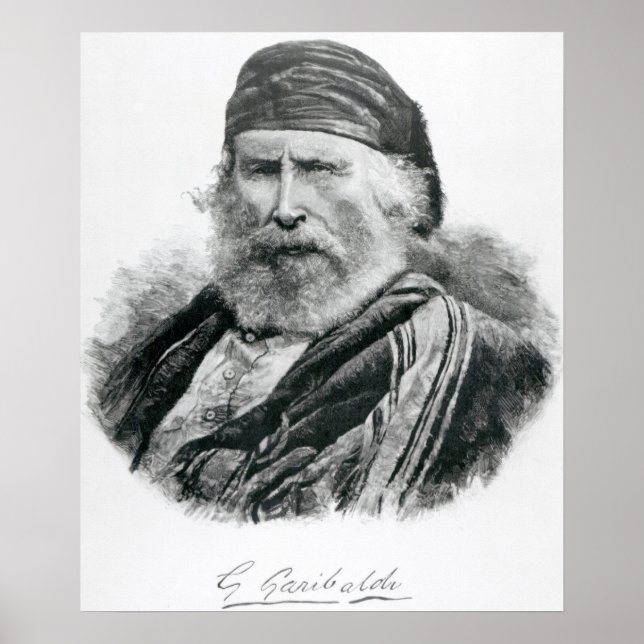 Portrait of Giuseppe Garibaldi Poster (Vorne)