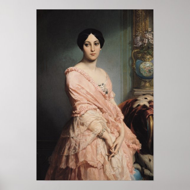 Portrait of Madame F, 1850-51 Poster (Vorne)