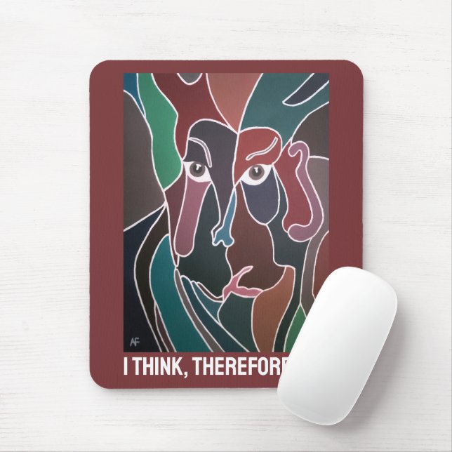 Portrait of Man Painting by Alfred Fox Mousepad (Mit Mouse)