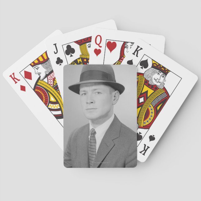 Portrait of Man Spielkarten (Rückseite)