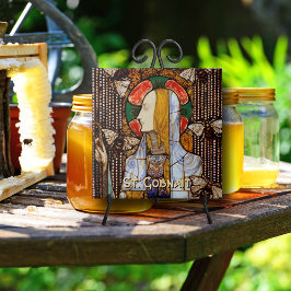 Portrait of St. Gobnait, Patron of Bees,  Fliese