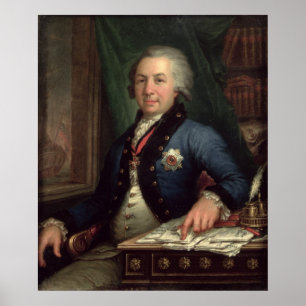 Portrait of the Russian poet Gavril Derzhavin Poster