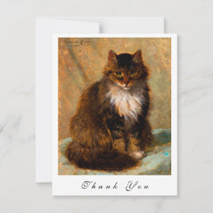 Portrait peint de vieux chat Maine Coon, Merci