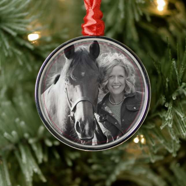 Portrait Pet Lover FOTO Urlaub Spaß Ornament Aus Metall (Baum)