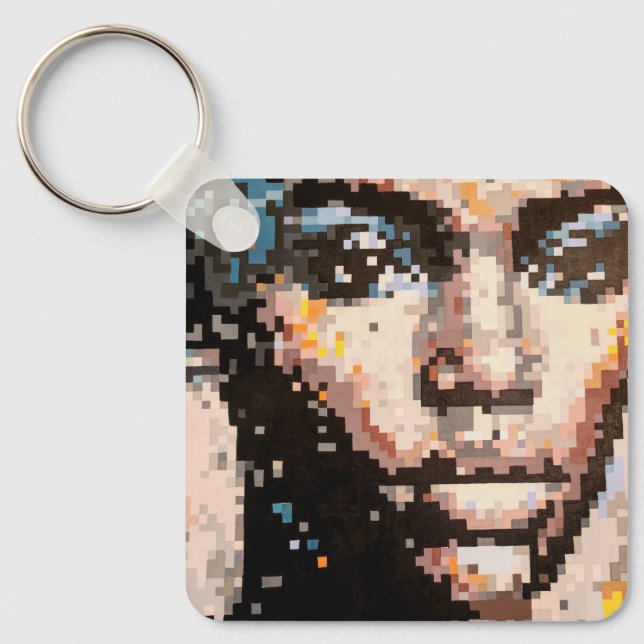 Portrait pixelisé puissant schlüsselanhänger (Vorderseite)