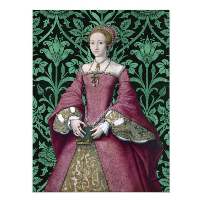 Portrait Prinzessin Elizabeth Tudor, Königin Fotodruck (Vorne)