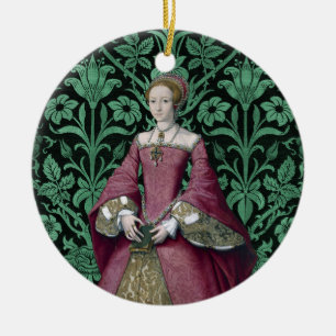 Portrait Prinzessin Elizabeth Tudor, Königin Keramik Ornament