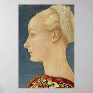 Portrait Renaissance d'une affiche femme
