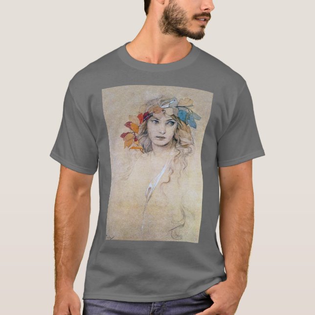 Portrait (Studie), Alphonse Mucha T-Shirt (Vorderseite)