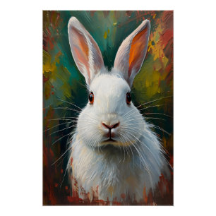 Portrait über künstlerische Kaninchen - lebhafte Ö Poster