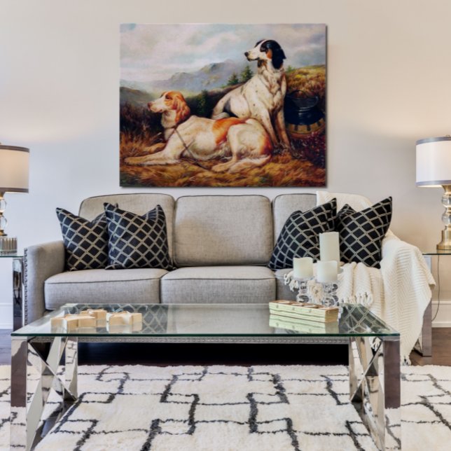 Portrait über Vintage Jagdhunde Poster (Von Creator hochgeladen)