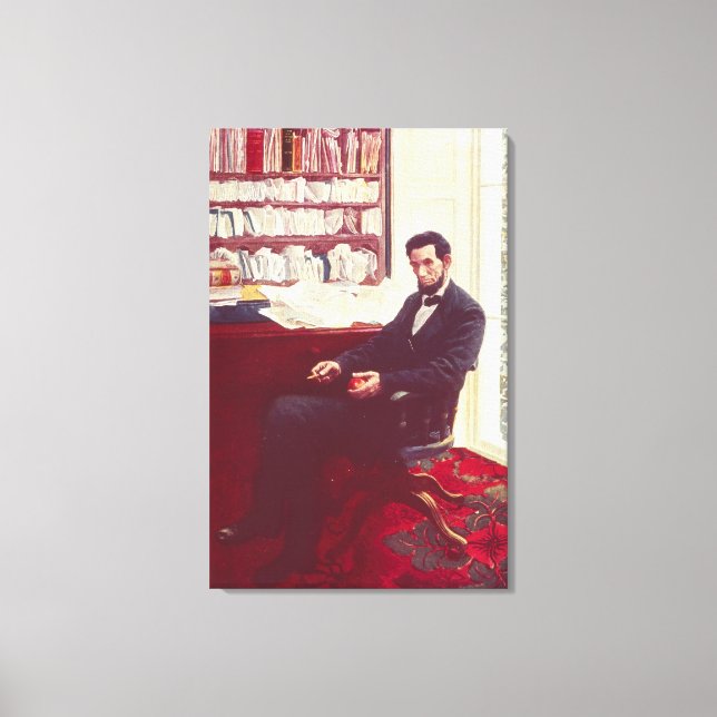 Portrait von Abraham Lincoln Leinwanddruck (Vorderseite)