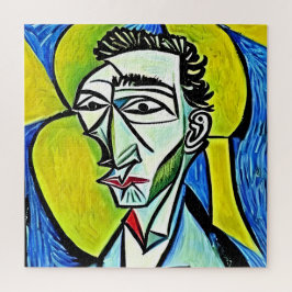 Portrait von abstrakt Yellow and Blue Art Man