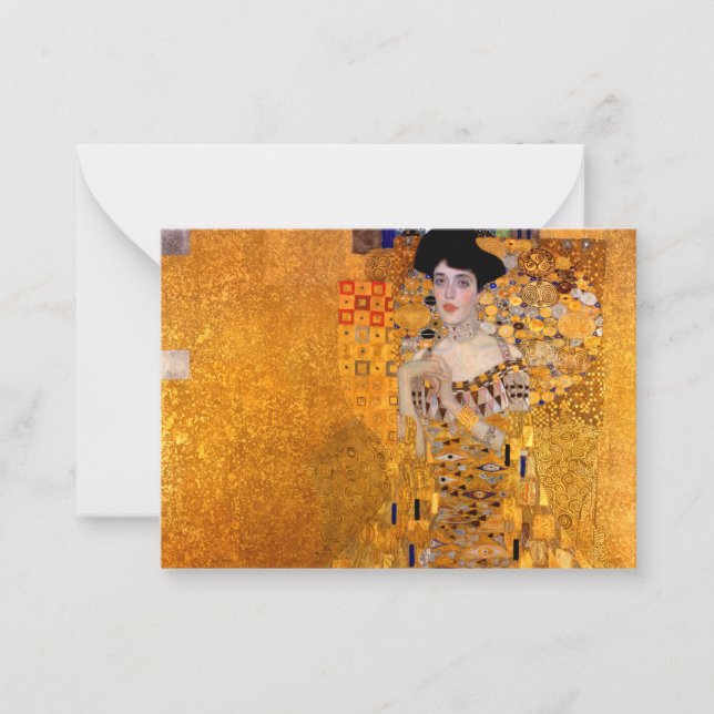Portrait von Adele Bloch-Bauer I, 1907 von Klimt Mitteilungskarte (Vorderseite)