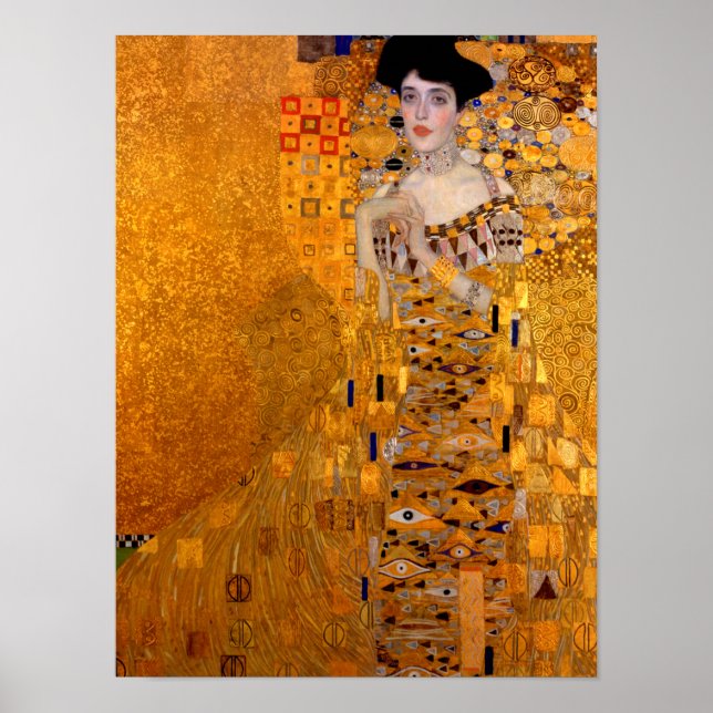 Portrait von Adele Bloch-Bauer I, 1907 von Klimt Poster (Vorne)