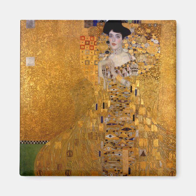 Portrait von Adele Bloch-Bauer I von Gustav Klimt Magnet (Vorne)