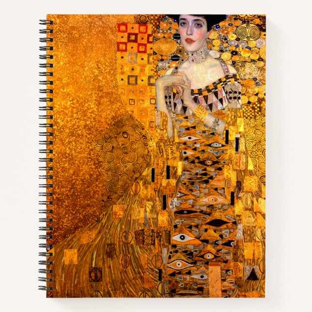 Portrait von Adele Bloch-Bauer von Gustav Klimt Notizbuch (Vorderseite)