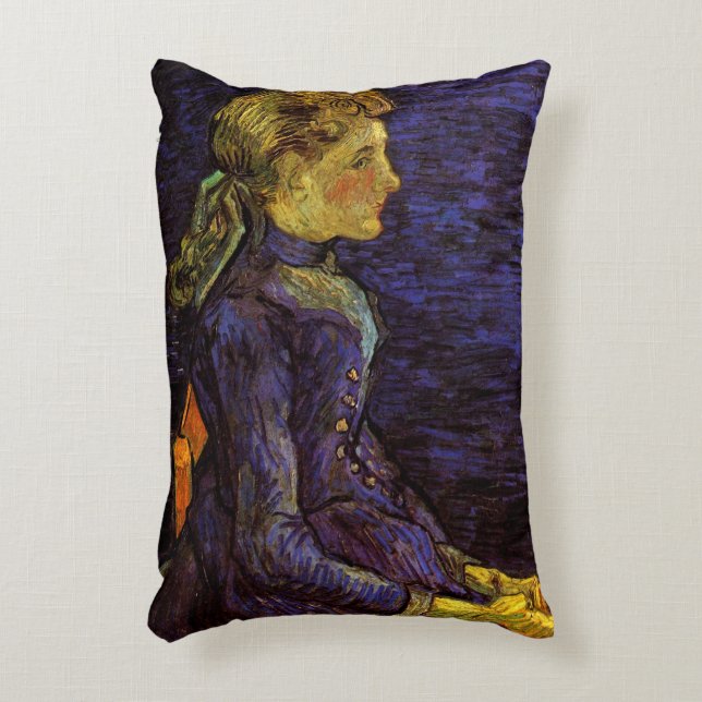 Portrait von Adeline Ravoux von Vincent van Gogh Dekokissen (Vorderseite(Vertikal))