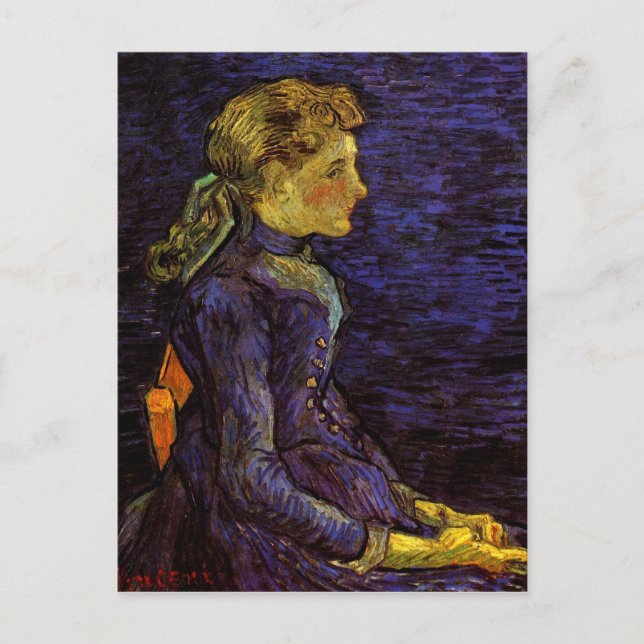 Portrait von Adeline Ravoux von Vincent van Gogh Postkarte (Vorderseite)