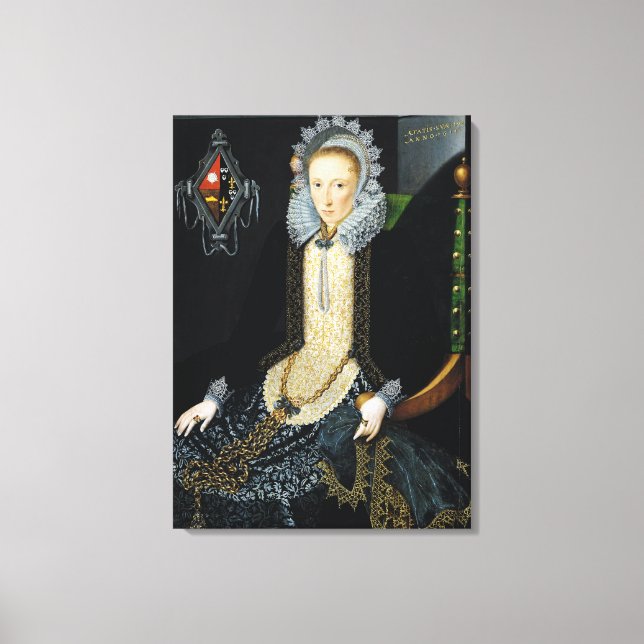 Portrait von Adriana van Nesse, 1611 Leinwanddruck (Vorderseite)