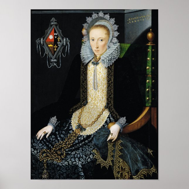 Portrait von Adriana van Nesse, 1611 Poster (Vorne)