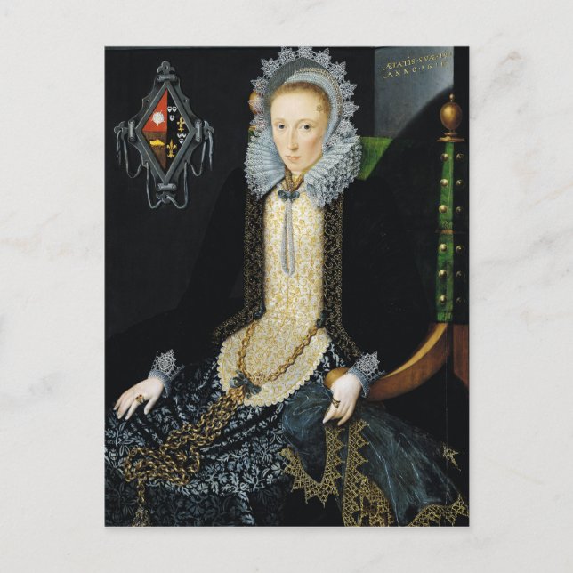 Portrait von Adriana van Nesse, 1611 Postkarte (Vorderseite)