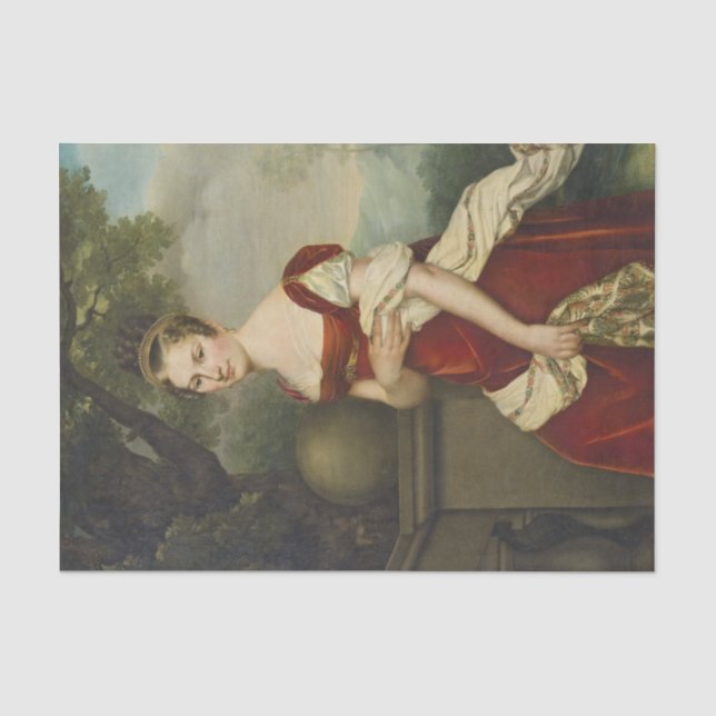 Portrait von Aglaé-Constance Boudard durch Romany Seidenpapier (Vorderseite)